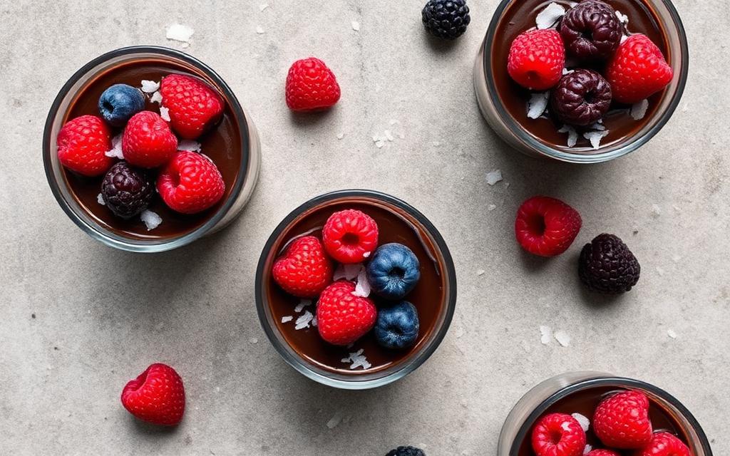 Mousse de cacau sem açúcar